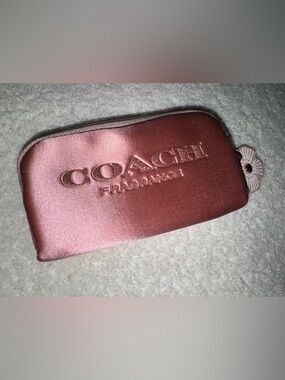 Coach Rose Pink Satin Fragrance Zip Pouch